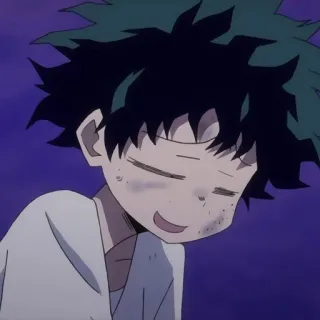 🥦 Izuku Midoriya My Hero Academia 애니메이션, 나의 히어로 아카데미아, 미도리야 이즈쿠, 데쿠 telegram sticker