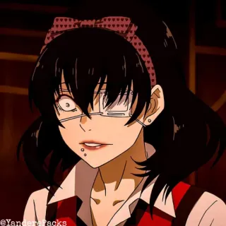 🥢 Midari Ikishima Kakegurui anime, Kakegurui, Midari Ikishima, gambling, character whatsapp sticker