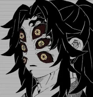 🀄️ Kibutsuji Muzan Demon Slayer 애니메이션, 악마, 키부츠지 무잔, 귀멸의 칼날, 만화 whatsapp sticker