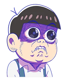 😨 Jyushimatsu Osomatsu-san Anime, Hoạt hình, Biểu cảm, Hài hước, Nhân vật telegram sticker