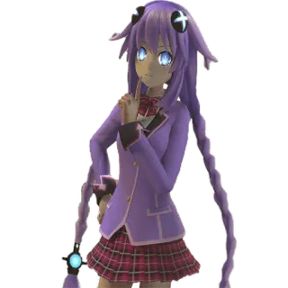 🤘 Purple Heart Hyperdimension Neptunia Anime, Jeu vidéo, Personnage, Violet, Fille, Hyperdimension Neptunia telegram sticker