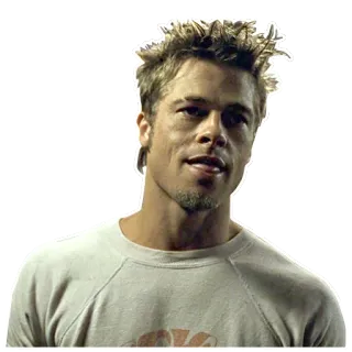 😎 Tyler Durden Fight Club Fight Club, Tyler Durden, Brad Pitt, Film, Charakter, Schauspieler telegram sticker