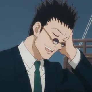 🇯🇵 Leorio Paradinight Hunter x Hunter anime, character, leorio, hunter x hunter, glasses, suit telegram sticker