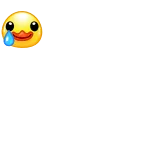 😢 canard, emoji, triste, pleurer telegram sticker