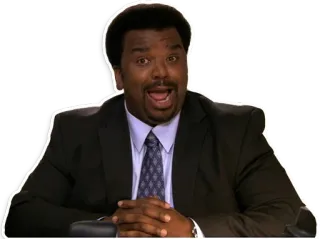 😄 Darryl Philbin The Office Darryl Philbin, The Office, gracioso, reacción, NBC telegram sticker