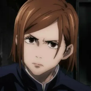 😉 Nobara Kugisaki Jujutsu Kaisen Anime, Postać, Kobieta, Portret, Poważny, Nobara Kugisaki, Jujutsu Kaisen telegram sticker