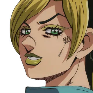 😁 Jolyne Cujoh JoJo's Bizarre Adventure anime, jojo, jolyne, stone ocean, portrait, character, green telegram sticker