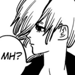 👀 MH? anime, manga, question, face, portrait telegram sticker
