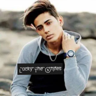 🙂 Lucky The Styles hombre, retrato, estilo, moda, sudadera con capucha whatsapp sticker