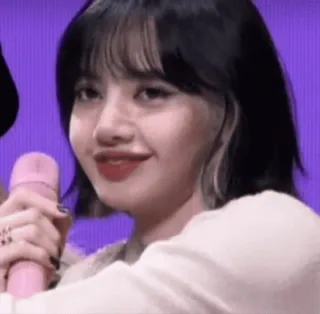 🗿 Lisa Kpop, Piosenkarz, Lisa, Blackpink, Mikrofon, Idol telegram sticker