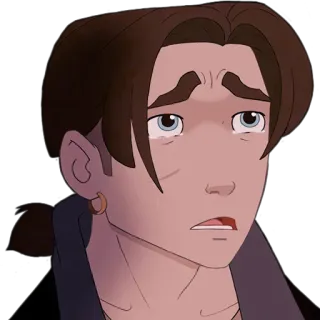 😭 Jim Hawkins Treasure Planet disney, il pianeta del tesoro, jim hawkins, cartoni animati, triste, lacrime telegram sticker