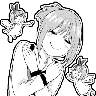 😇 Anime, Manga, Malaikat, Imut, Kawaii, Gambar whatsapp sticker