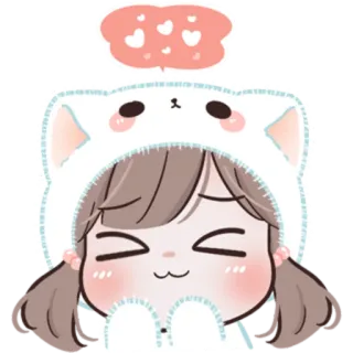 🍥 kawaii, fofo, menina, gato, anime whatsapp sticker