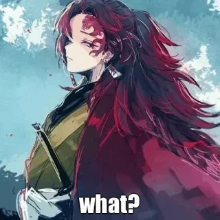 🙂 Yoriichi Tsugikuni Demon Slayer what? anime, manga, demon slayer, yoriichi tsugikuni, what? telegram sticker