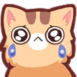 😭 кот, плачет, грустный, животное, мультфильм, эмоция telegram sticker