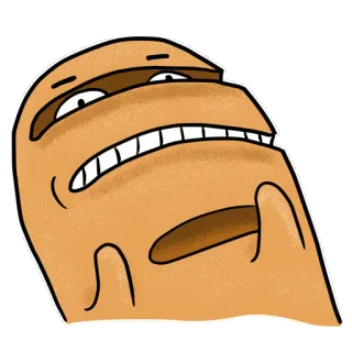 😮 Cartoon, Personage, Grappig, Meme, Uitdrukking, Sarcastisch telegram sticker