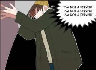 💦 I'M NOT A PERVERT. I'M NOT A PERVERT. I'M NOT A PERVERT. anime, manga, incómodo, negación whatsapp sticker