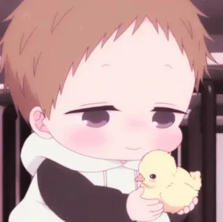 🧸 Аниме, Малыш, Цыпленок, Милый, Мультфильм telegram sticker