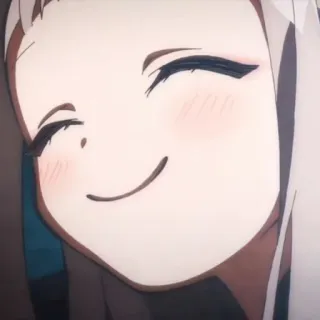 🥯 anime, sorriso, feliz, desenho animado telegram sticker
