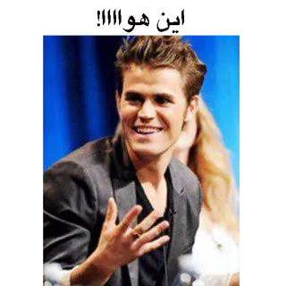 🙊 Paul Wesley attore, celebrità, uomo, ritratto telegram sticker