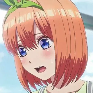 🧩 Yotsuba Nakano The Quintessential Quintuplets animé, fille, mignon, pleurs, cheveux orange, Yotsuba Nakano, The Quintessential Quintuplets telegram sticker