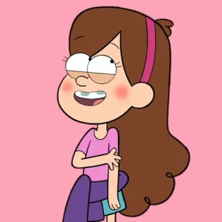 😅 Mabel Pines Gravity Falls Mabel Pines, Gravity Falls, cartoon, animated, character, Disney telegram sticker