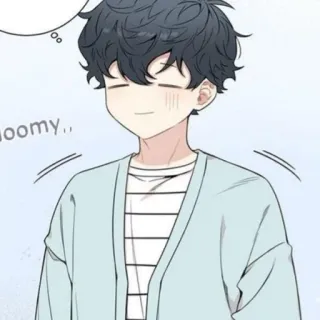 🐚 noomy.. Аниме, Мальчик, Милый, Мультфильм, Улыбающийся whatsapp sticker