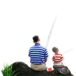 🎣 fishing, father, son, outdoors, family, leisure telegram sticker