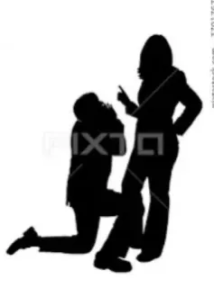 😌 relatie, silhouet, smeken, autoriteit, ruzie telegram sticker