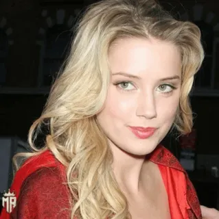 💋 Amber Heard актриса, блондинка, портрет, знаменитость telegram sticker