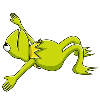 🙁 Kermit the Frog Kermit, frog, puppet, muppet, meme, funny telegram sticker