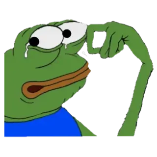😭 Pepe the Frog pepe, sapo, chorar, triste, meme, sentimentos whatsapp sticker