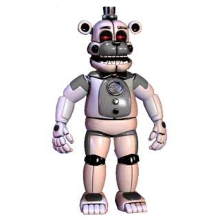 🌟 Funtime Freddy Five Nights at Freddy's horror, animatronic, video game, creepy, monster, bear telegram sticker
