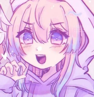💗 Anime Mädchen, Niedlich, Pastell, Kawaii, Cartoon telegram sticker