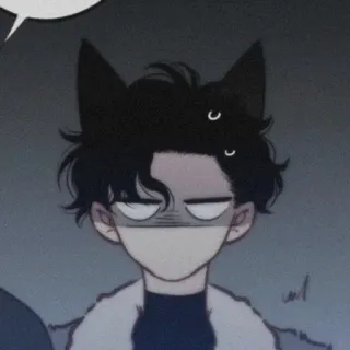 🖋 telinga kucing, anime, kartun, kesal telegram sticker