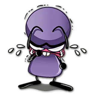 😢 dibujos animados, personaje, morado, ilustración, pegatina telegram sticker