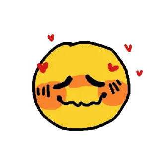 😊 emoji, amour, mignon, rougir, coeurs telegram sticker
