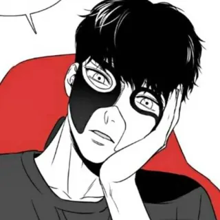 🍸 Manhwa, Schwarzweiß, Männlich, Person, Monochrom, Illustration telegram sticker