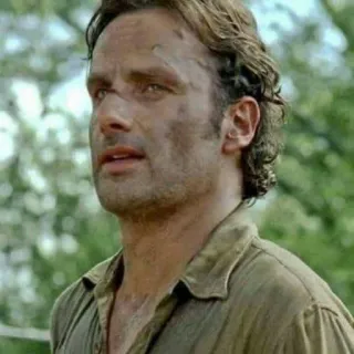 😊 Rick Grimes The Walking Dead tv series, post-apocalyptic, zombie, Andrew Lincoln, Walking Dead telegram sticker