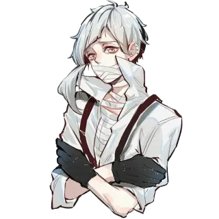 🤕 Atsushi Nakajima Bungo Stray Dogs Anime, Verbände, Charakter, Bungo Stray Dogs, Atsushi Nakajima telegram sticker