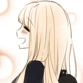 🦊 anime, vrouw, portret, illustratie, cartoon, meisje, glimlachend telegram sticker