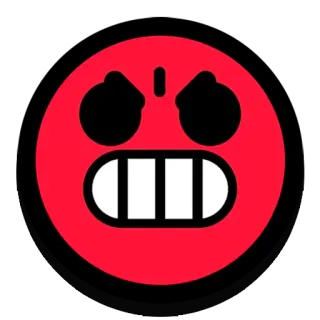 😡 生气, 红色, 脸, 表情符号, 卡通 telegram sticker