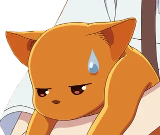 😓 кот, аниме, пот, выражение, уставший telegram sticker