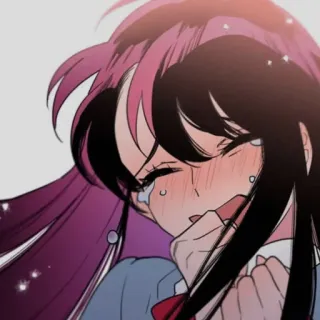 😭 Anime, weinen, Mädchen, traurig, emotional, Tränen whatsapp sticker