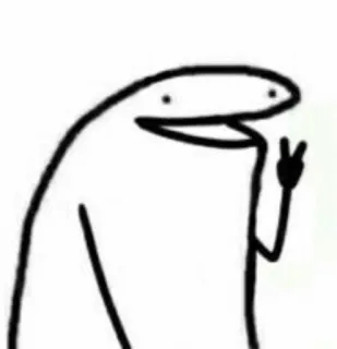 ✌️ frieden, cartoon, figur, zeichnung, aufkleber whatsapp sticker