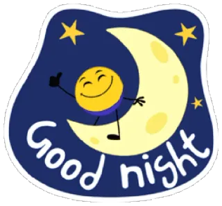 💤 Good night selamat malam, bulan, bintang, malam, tidur, mimpi, salam telegram sticker