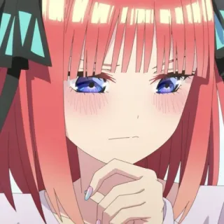 📱 Nino Nakano The Quintessential Quintuplets Anime, Dessin animé, Fille, Cheveux roux, Nino, Nakano, The Quintessential Quintuplets telegram sticker