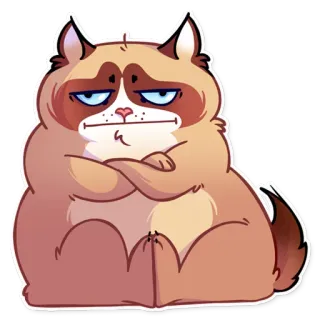 😑 Grumpy Cat gato, rabugento, meme, animal, triste, humor, animal de estimação, engraçado whatsapp sticker