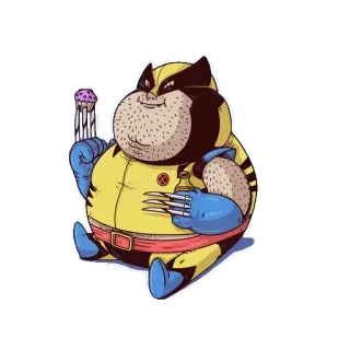 🍠 Wolverine Wolverine, Marvel, tokoh komik, superhero, kartun, lucu whatsapp sticker