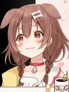 😶 Inugami Korone Hololive DOG Anime, Cachorro, Vtuber, Fofo telegram sticker